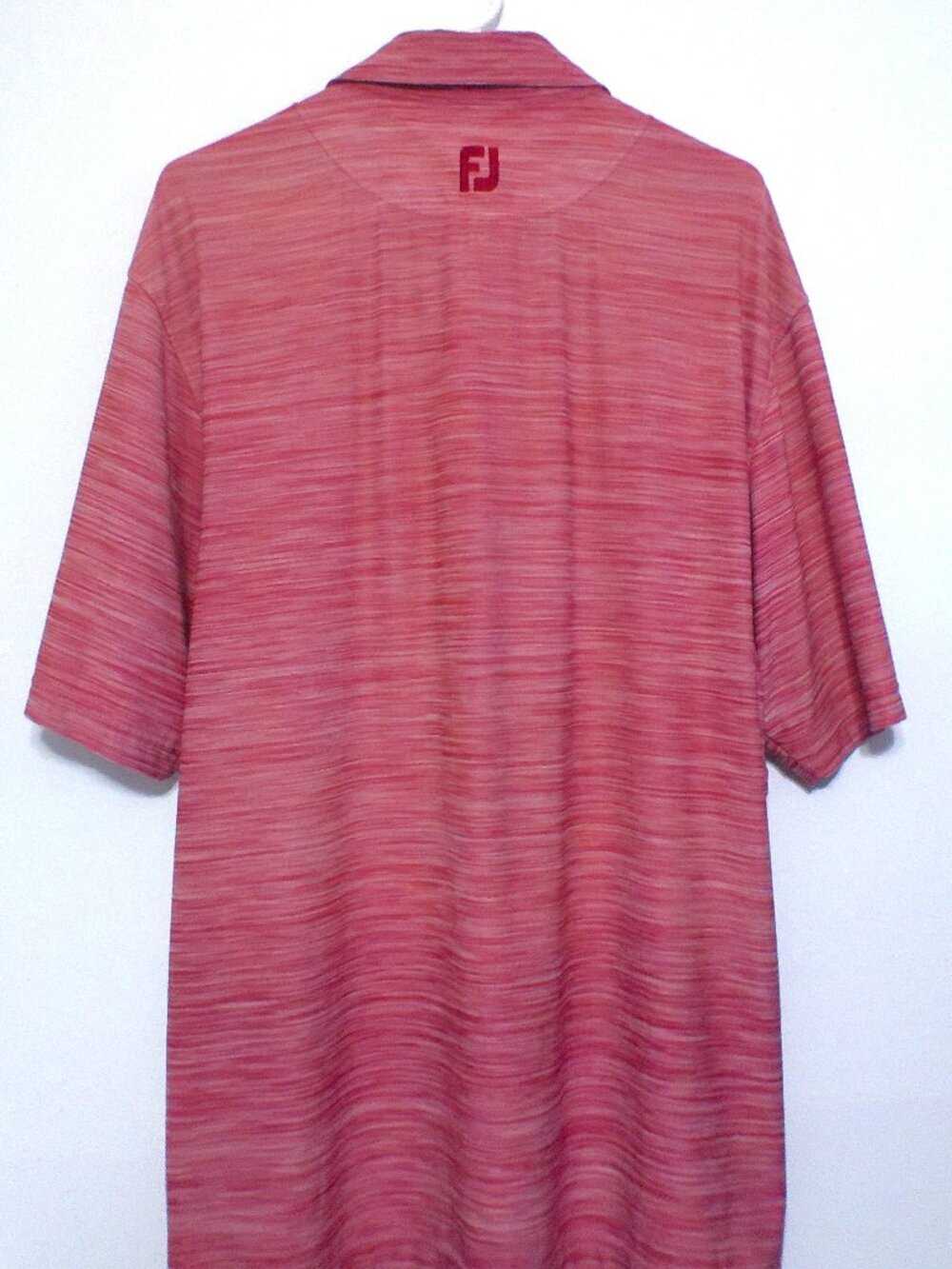 FootJoy FJ Polo Shirt Men Large Pink Striped Fort Myers Country Club Golf - Picture 4 of 4